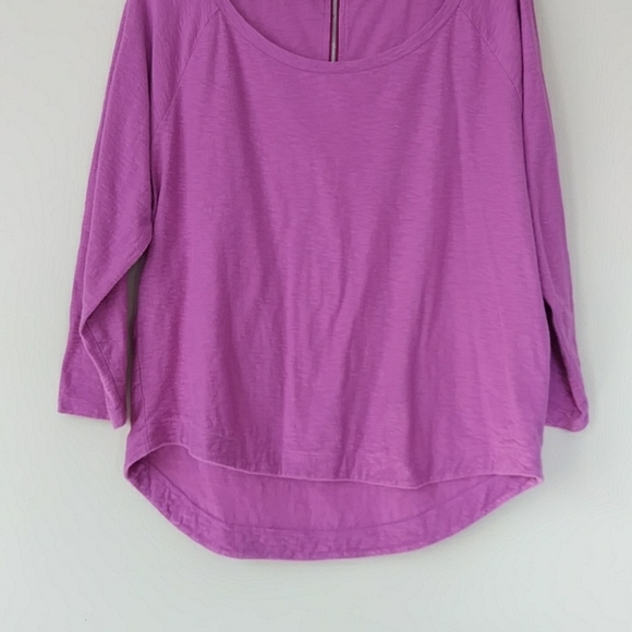 GAP Designed & Crafted High Low Back Zipper Cotton Top Large - Picture 6 of 13